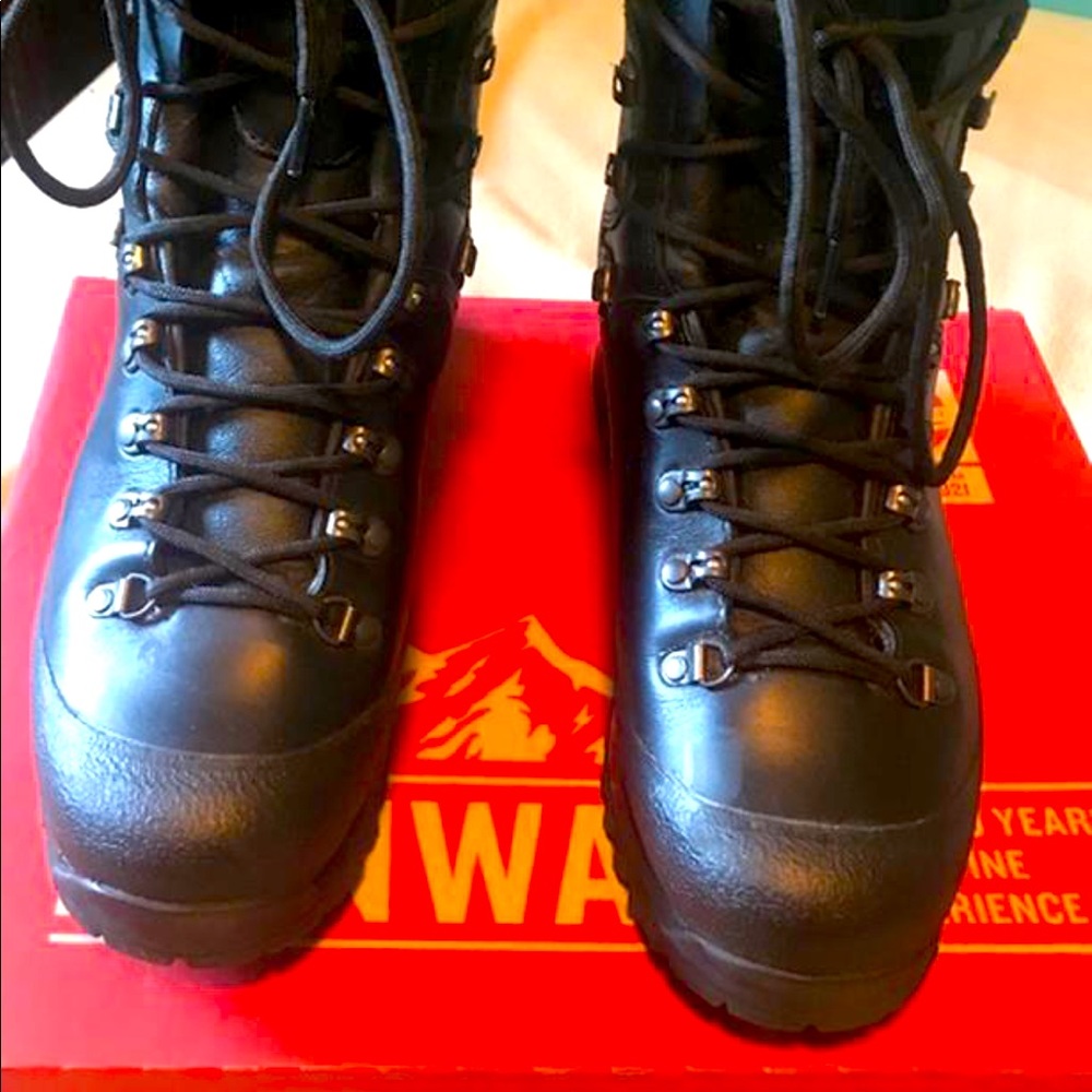 Alaskan Hanwag hiking boots.
